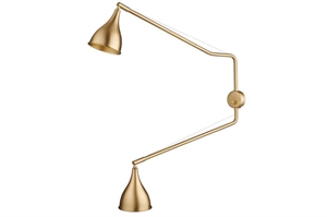 NORR11 Le Six Double Arm Wall Light Brass