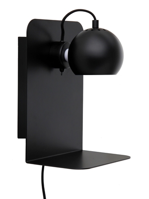 Frandsen Ball Wall Lamp with USB Matt Black