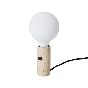 Made By Hand Core Pendant/ Table Lamp Cream Travertine