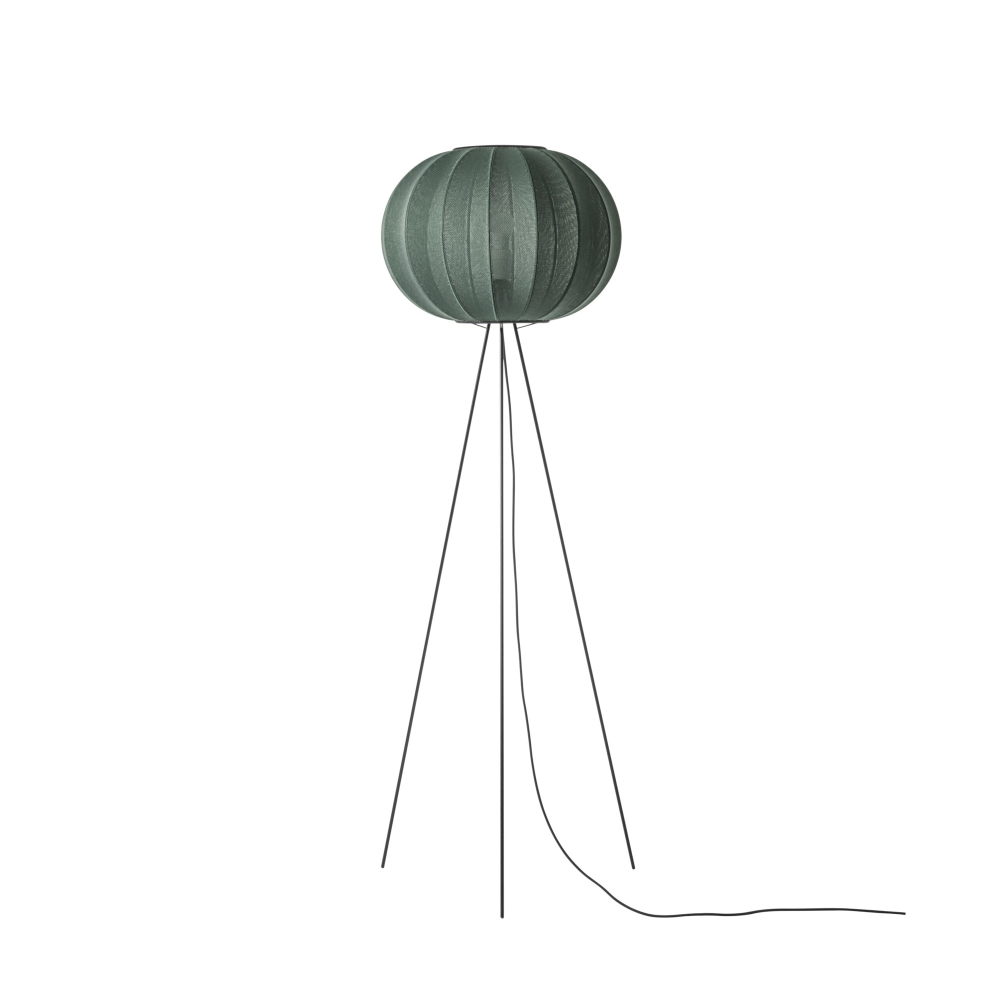 Made By Hand Knit-Wit Round Floor Lamp High Ø45 Tweed Green
