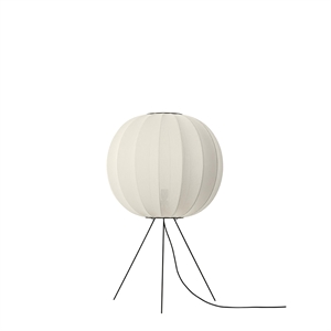 Made By Hand Knit-Wit Round Floor Lamp Ø60 Medium Pearl White