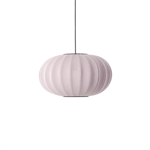 Made By Hand Knit-White Oval Pendant Light Pink Ø57