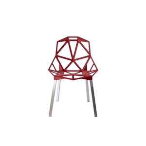 Magis Chair One 4 Legs Dining Chair Anodised/ Red