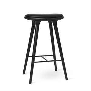 Mater High Stool Bar Stool Black Black Oak 74cm