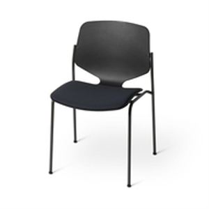 Mater Nova Sea Dining Chair Upholstered Seat Black