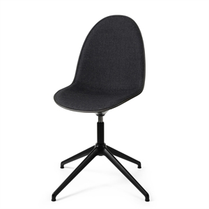Mater Eternity Swivel Dining Chair Black Base & Upholstered 198 Gray