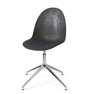 Mater Eternity Swivel Dining Chair Aluminum M. Upholstered Seat 198 Gray