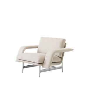 &Tradition Meantime AV29 Armchair Sofa Polished Aluminum/Ecriture 0210