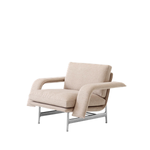 &Tradition Meantime AV29 Armchair Sofa Polished Aluminum/Hallingdal 0220