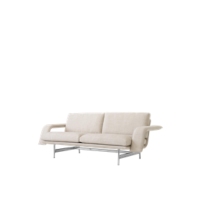 &Tradition Meantime AV30 2-Seater Sofa Polished Aluminum/Ecriture 0210