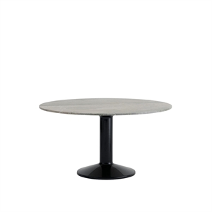 Muuto Center Dining Table Ø140 Gray Marble/ Black