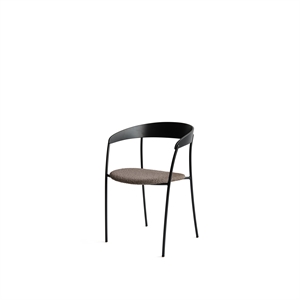 New Works Missing Dining Chair w. Armrest Black Oak/Barnum Dark Taupe