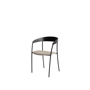 New Works Missing Dining Chair w. Armrest Black Oak/Barnum Hemp