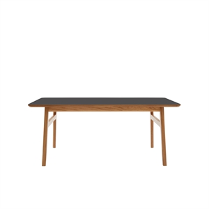 Magnus Olesen Freya Coffee Table Solid Lacquered Oak/Linoleum Black 4023 Forbo L 120 x W 60 x H 50