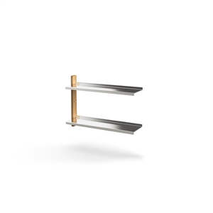 Mazo MOD Model 16 Shelving System 1x525 Rail + 2 Shelves Oak/ Aluminum