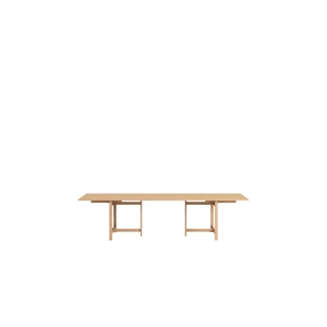 MOEBE Rectangular Dining Table 220x90 With 2 Extensions Muted Peach
