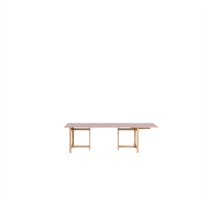 MOEBE Rectangular Dining Table 220x90 With 1 Extension Soft Lilac