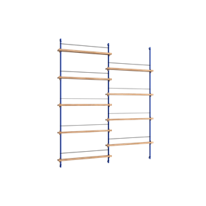 Moebe Magazine Shelving MS.180.2 Oak/Deep Blue