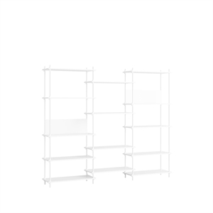 MOEBE S.200.3.A Bookcase System White/ White