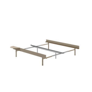 Moebe Bed Bed Frame 90-180 cm With High Legs Sand