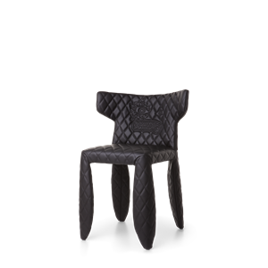 Moooi Monster Original Black Dining Chair with Armrests and Embroidery