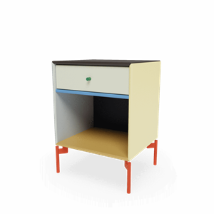 Montana x KimPop Selection Dream Bedside Table With Legs Multi Colored