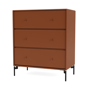 Montana Selection CARRY Chest of drawers 146-Hazelnut/03- Black