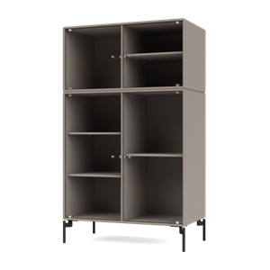 Montana Selection RIPPLE III Display cabinet 141-Truffle/03- Black