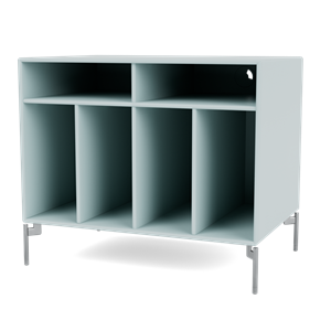 Montana SPIN I Vinyl Bookcase 148-Flint/01- Chrome