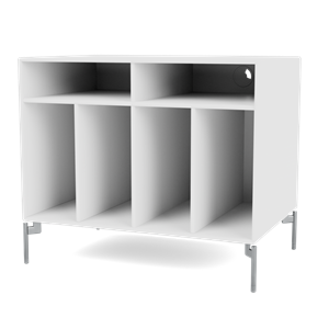 Montana SPIN I Vinyl Bookcase 101-NewWhite/01- Chrome