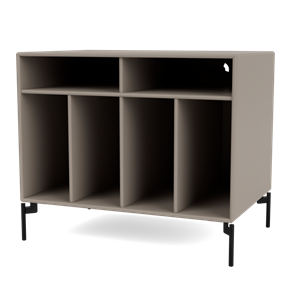 Montana SPIN I Vinyl Bookcase 141-Truffle/03- Black