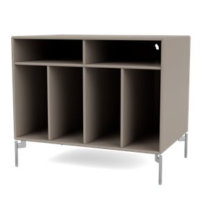 Montana SPIN I Vinyl Shelving 141-Truffle/01- Chrome