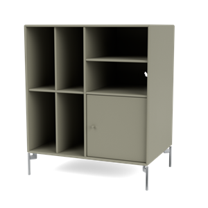 Montana SPIN II Vinyl Bookcase 144-Fennel/01- Chrome