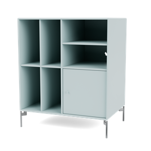 Montana SPIN II Vinyl Bookcase 148-Flint/01- Chrome