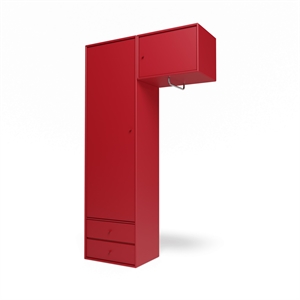 Montana Selection Attire II Wardrobe With Hanging Rail 165-Beetroot