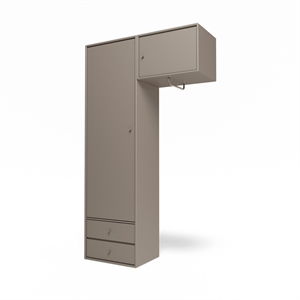 Montana Selection Attire II Wardrobe With Hanging Rail 141-Truffle