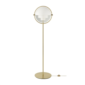 GUBI Multi-Lite Floor Lamp Brass & White