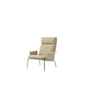 &Tradition Muno LN17 Armchair With Armrests & High Back Dark Chrome/Clay 0007