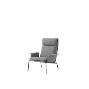 &Tradition Muno LN17 Armchair With Armrests & High Back Warm Black/Hallingdal 0126