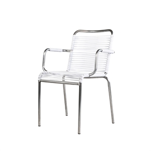 Fiam Mya Spaghetti Dining Chair with Armrest White