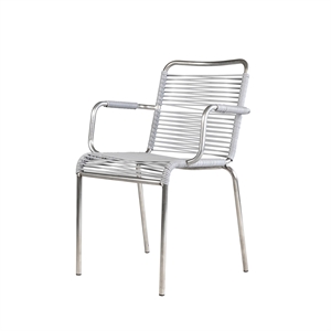Fiam Mya Spaghetti Dining Chair with Armrests Gray