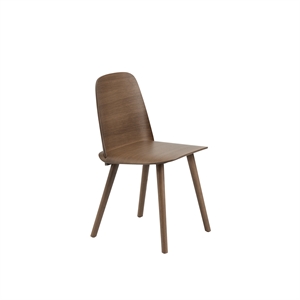 Muuto Nerd Dining Table Chair Stained Dark Brown