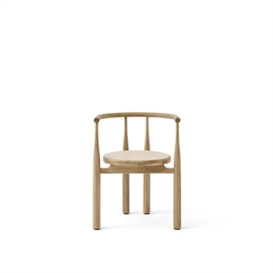 New Works Bukowski Dining Chair Oak with French Cane