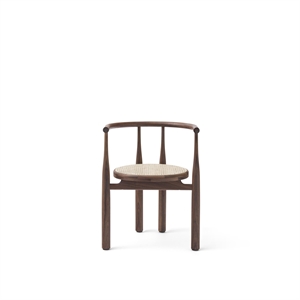 New Works Bukowski Dining Chair Walnut with French Cane