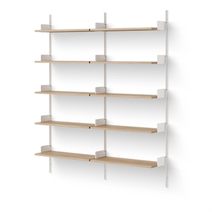 New Works Library Bookcase 1900 Oak/ White