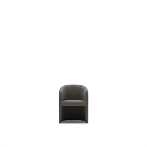 New Works Covent Club Dining Chair Nevotex Barnum Dark Taupe