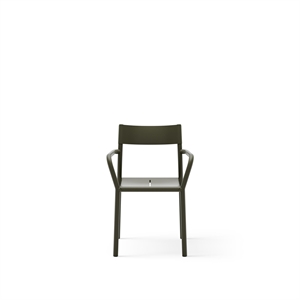 New Works May Outdoor Chair with Armrests Dark Green