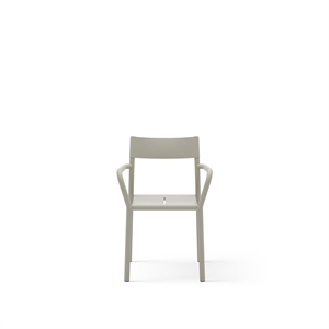 New Works May Outdoor Chair with Armrests Light Gray