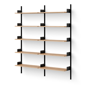 New Works Library Bookcase 1900 Oak/ Black