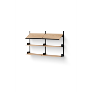 New Works Office Bookcase 900 Oak/ Black